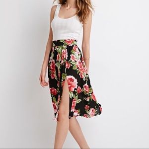 Floral Skirt with slit